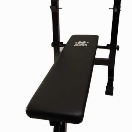 Folding Flat Weight Bench plus Barbell and Plate Combos